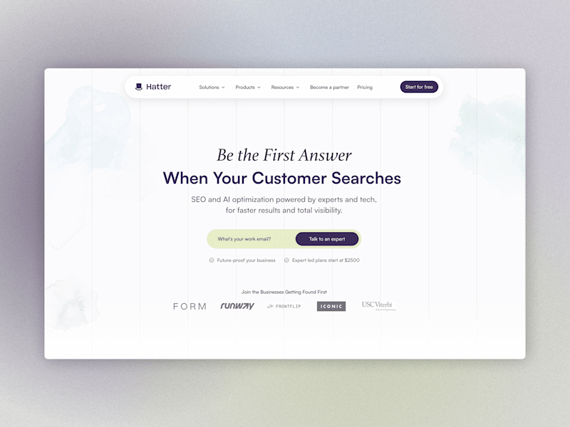 Cover image for Hatter AI Landing Page & Website Development