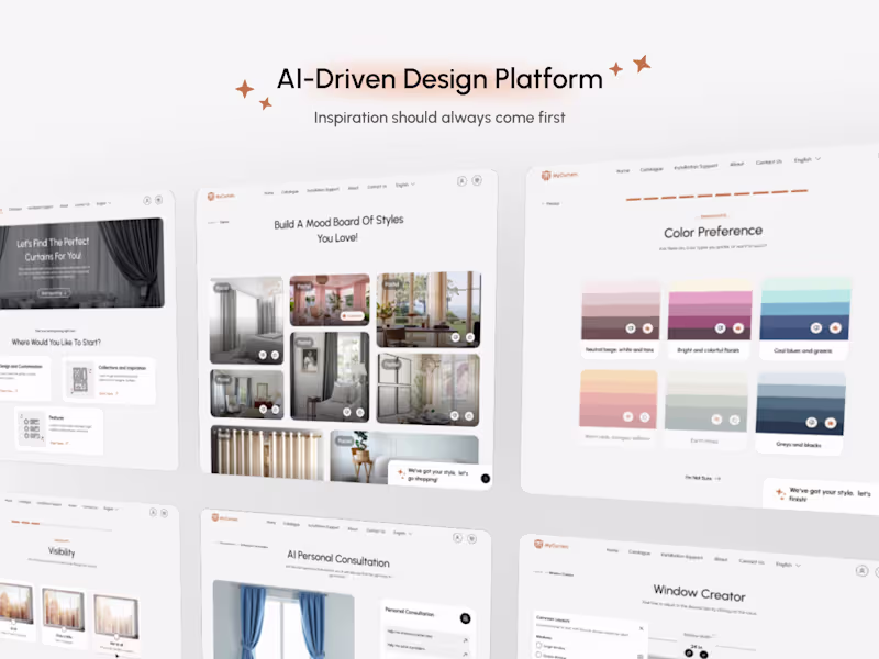Cover image for Custom Curtain Design Platform | SaaS Dashboard | B2C