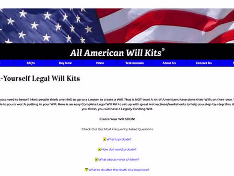 Cover image for All American Will Kits