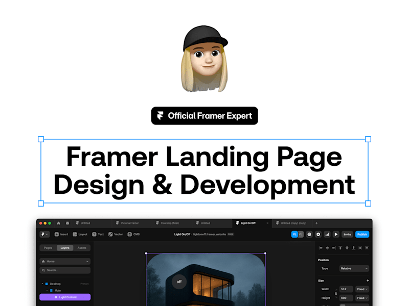 Cover image for Framer • Landing Page Design & Development