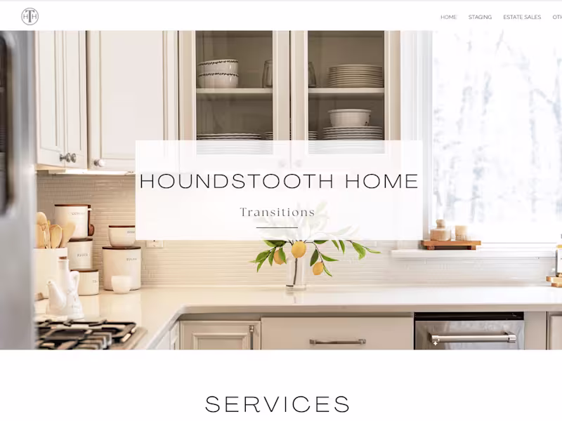 Cover image for Wix Website Design + Development | Houndstooth Home Transitions