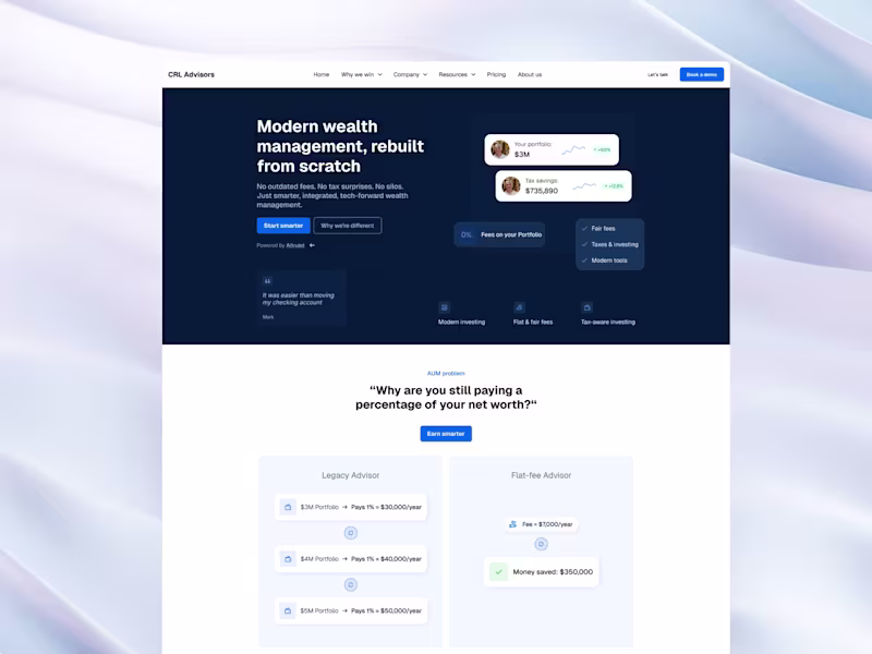 Cover image for CRL Advisors Website Redesign