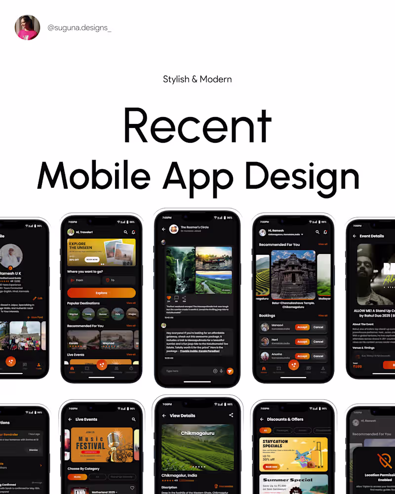 Cover image for Created a travel app UX