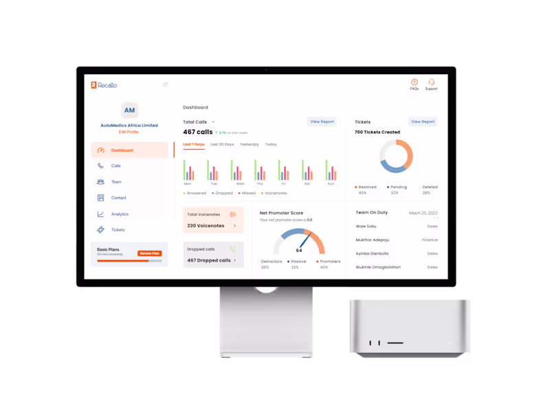 Cover image for Recallo SaaS Application Redesign
