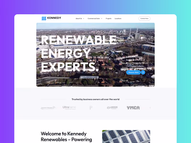Cover image for Kennedy Renewables Website Redesign on Framer