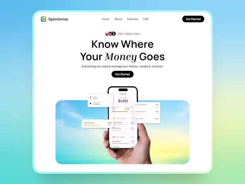 Cover image for New updated hero section for Spendwise ✨