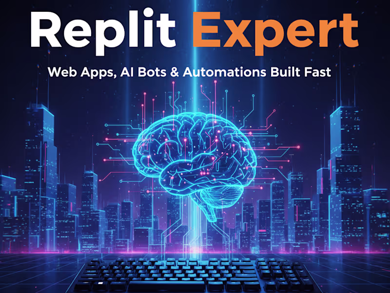 Cover image for Replit Expert: Web Apps, AI Bots & Automations Built Fast