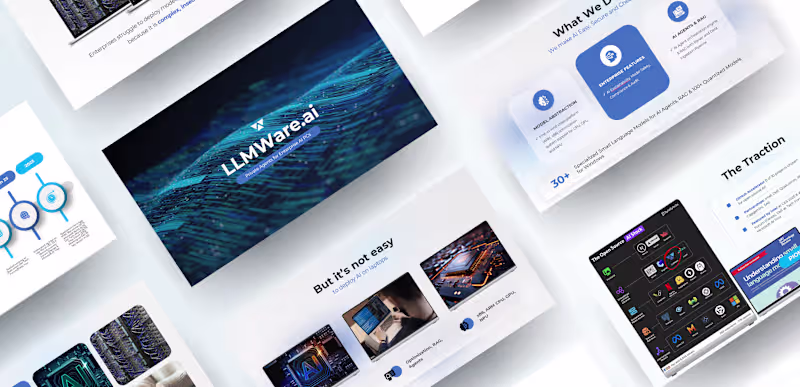 Cover image for LLMWare AI Pitch Deck Design for Small Language Models
