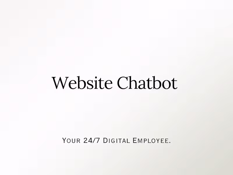 Cover image for Website Chatbot Development