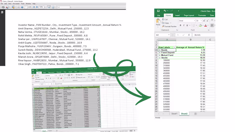 Cover image for Efficient PDF to Excel Conversion and Data Analysis Services