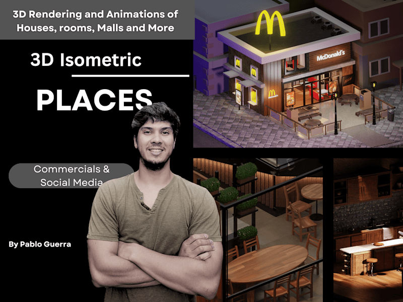 Cover image for 3D ISOMETRIC INTERIORS FOR COMMERCIALS OR SOCIAL MEDIA 