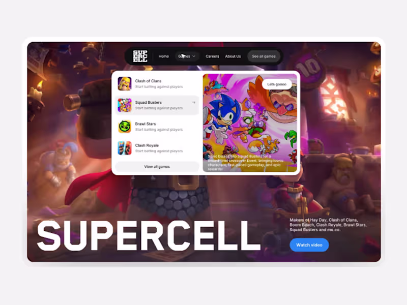 Cover image for Supercell Website Concept Redesign