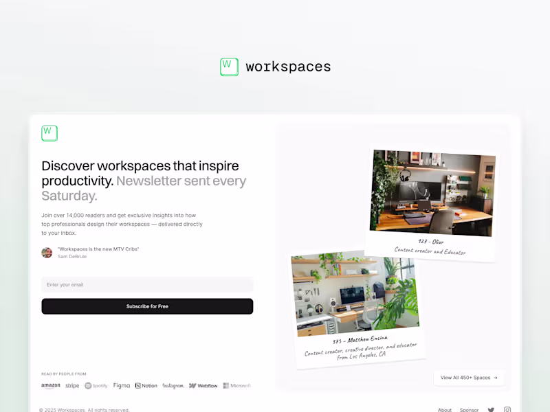 Cover image for Workspaces – Web Design & Webflow Build