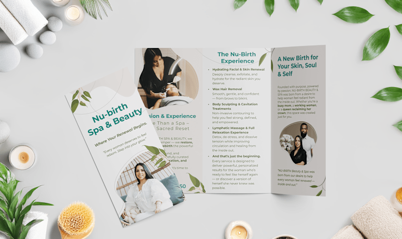 Cover image for Nu-birth Spa & Beauty Brochure
