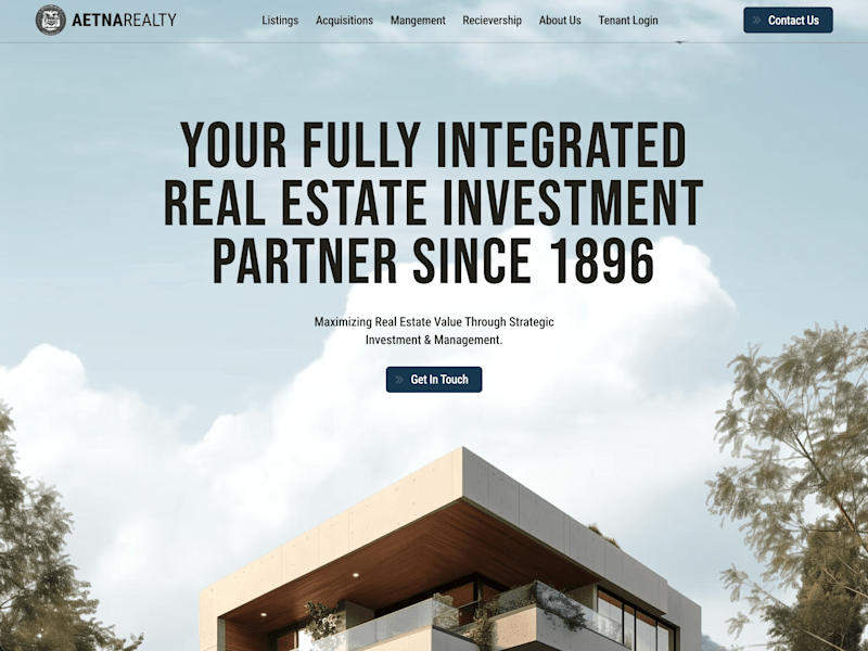 Cover image for AetnaRealty Website Redesign
