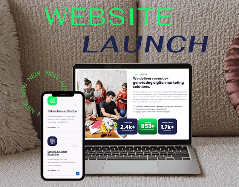 Cover image for Services website for an agency