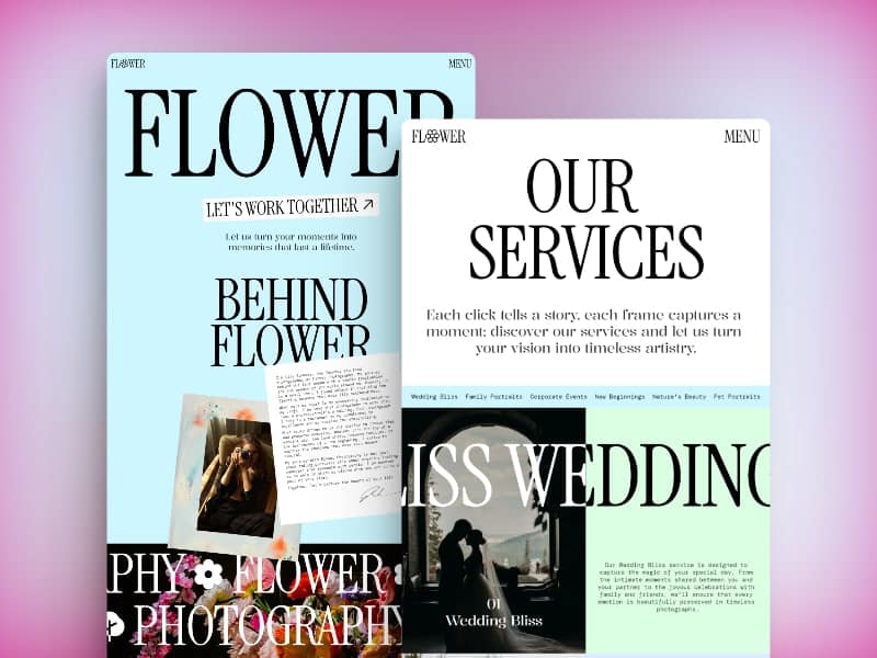 Cover image for Flower - Photography Agency Website