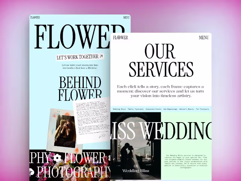 Cover image for Flower - Photography Agency Website