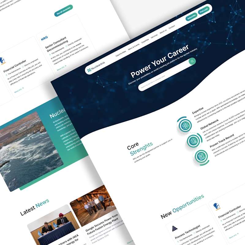 Cover image for Nuclear Link- career hub  webflow website-HubSpot automation