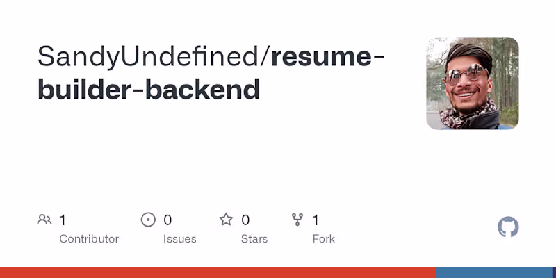 Cover image for Resume Builder Backend