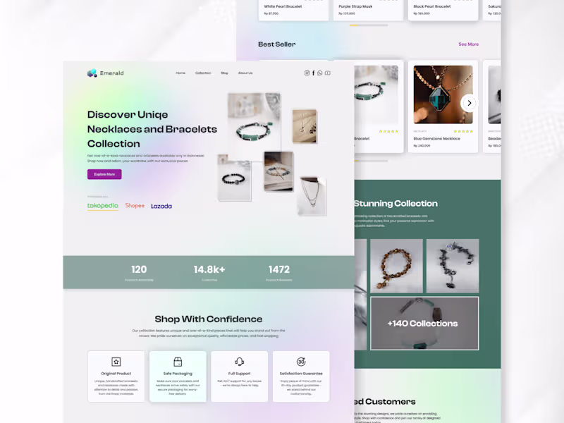 Cover image for Emerald Jewellery - Landing Page Website | Webflow