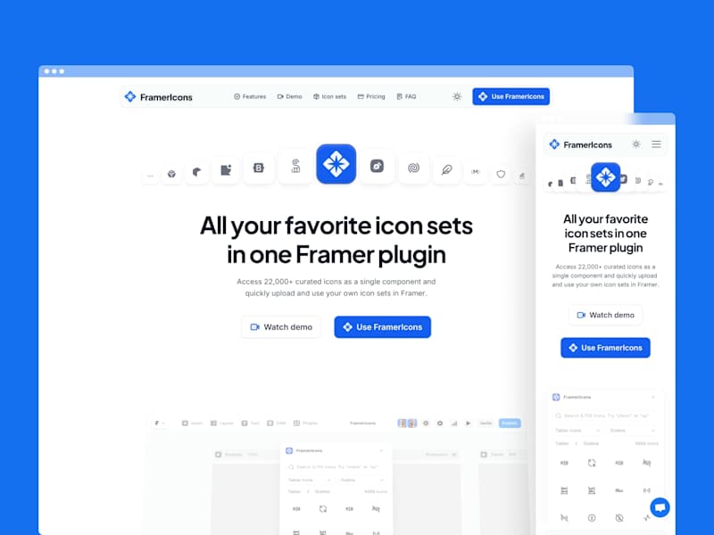 Cover image for FramerIcons - Framer design + development