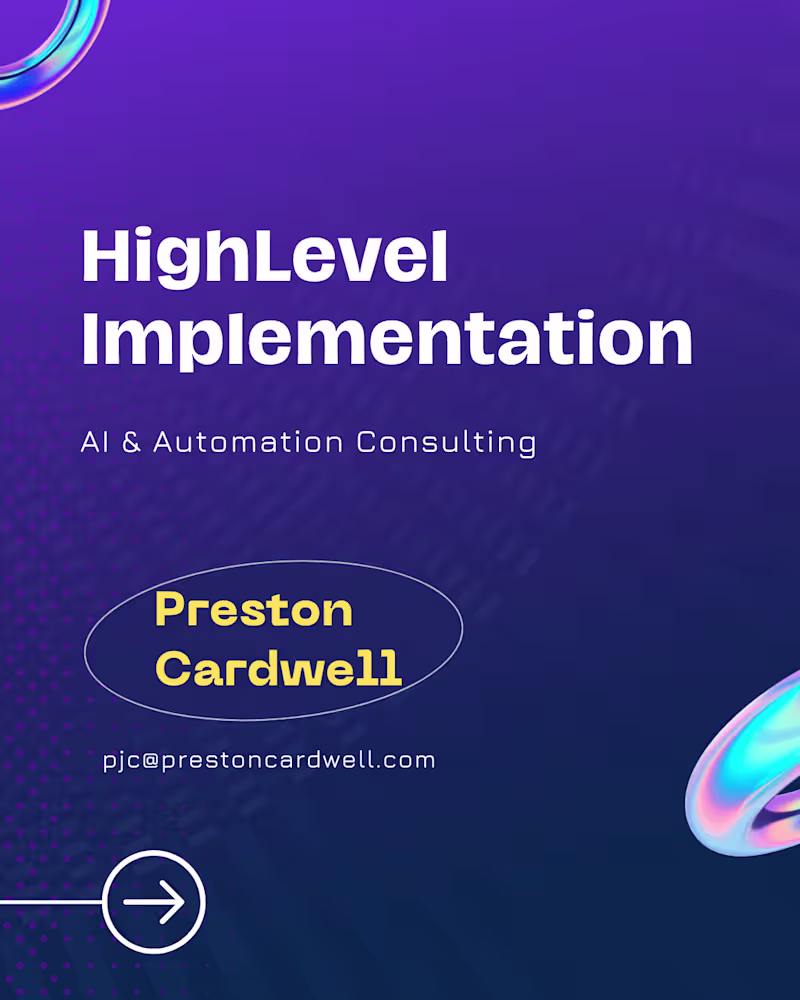 Cover image for HighLevel Implementation