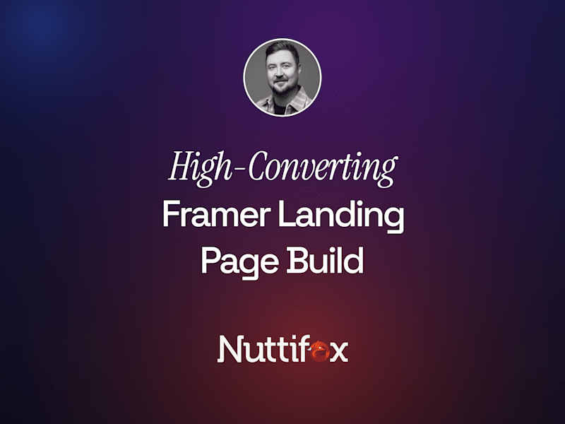 Cover image for Framer • Landing Page Build