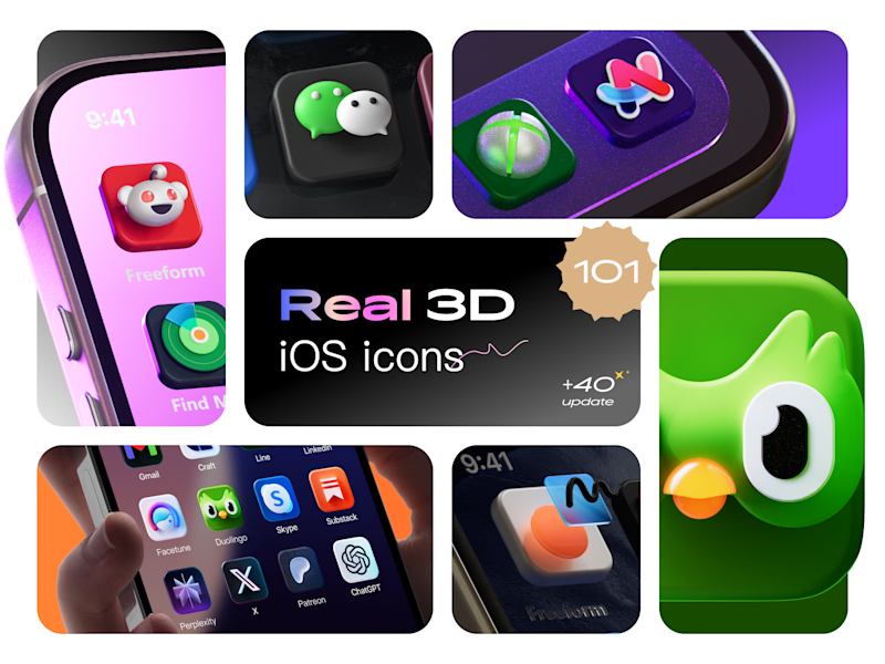 Cover image for Real 3D iOS icons 