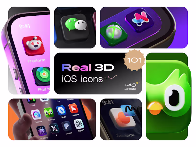 Cover image for Real 3D iOS icons 