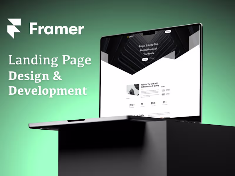 Cover image for Framer Landing Page (Design & Development)