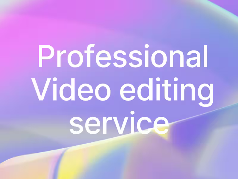 Cover image for You will get a Professional  video editing for your social media