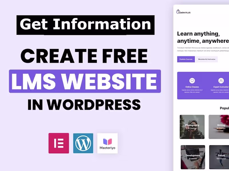 Cover image for Created Online LMS in Wordpress