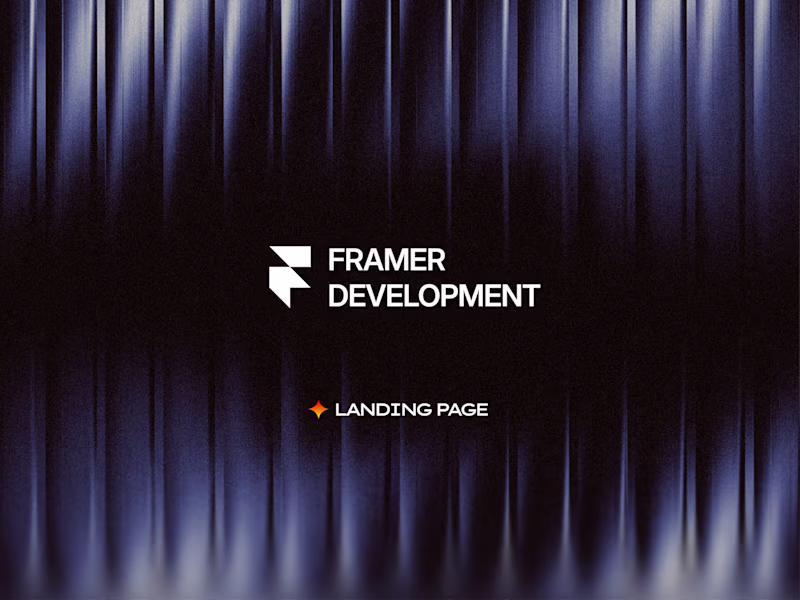 Cover image for Landing page Designed & Developed in Framer.