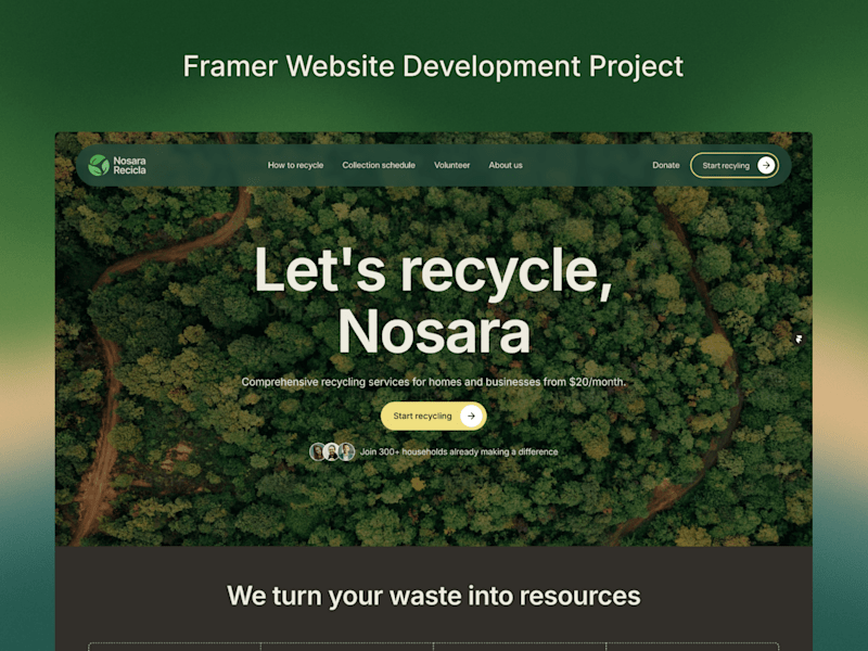Cover image for Nosara Recicla Website — Design & Build