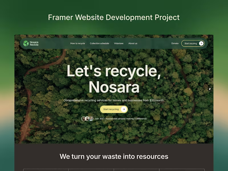 Cover image for Nosara Recicla Website — Design & Build