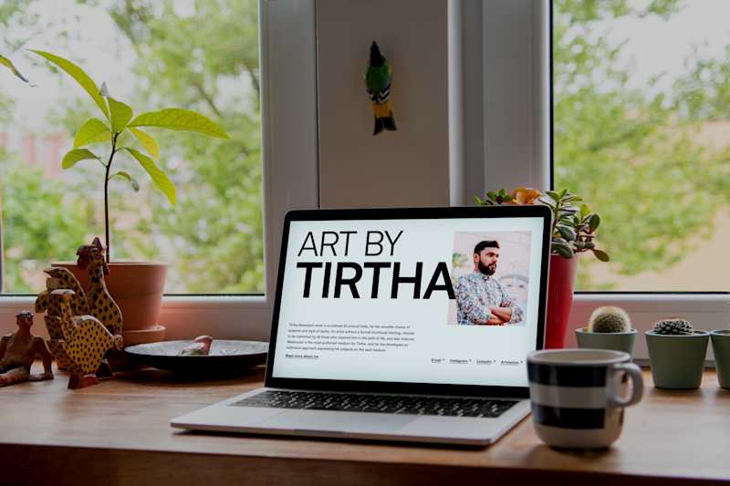 Cover image for Artist Portfolio Landing Page Design for Tirtha Banerjee