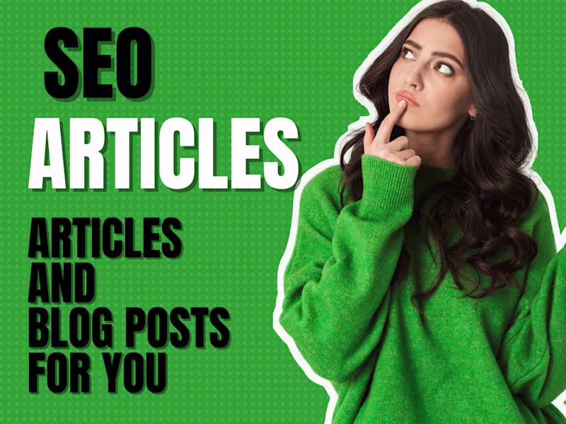 Cover image for SEO article writing, blog post writing or content writing