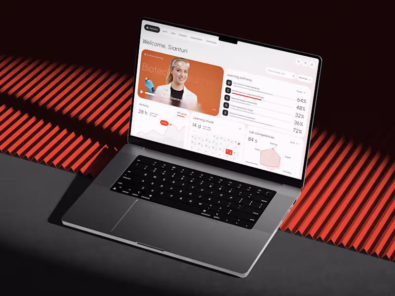 Cover image for Biotechai - Modern Dashboard for Learning and Lab Competenci...