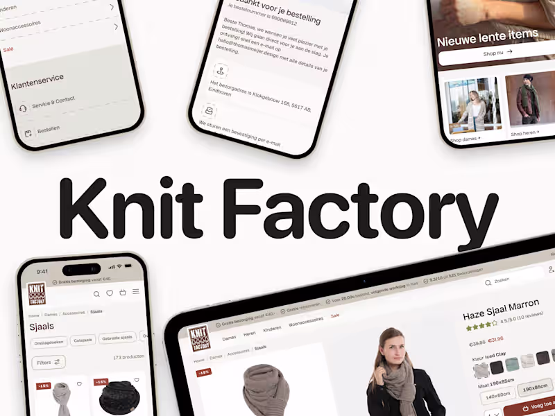Cover image for Knit Factory E-commerce Redesign