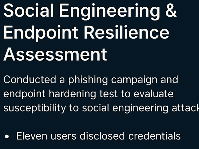 Cover image for Phishing Simulation & Endpoint Hardening Evaluation