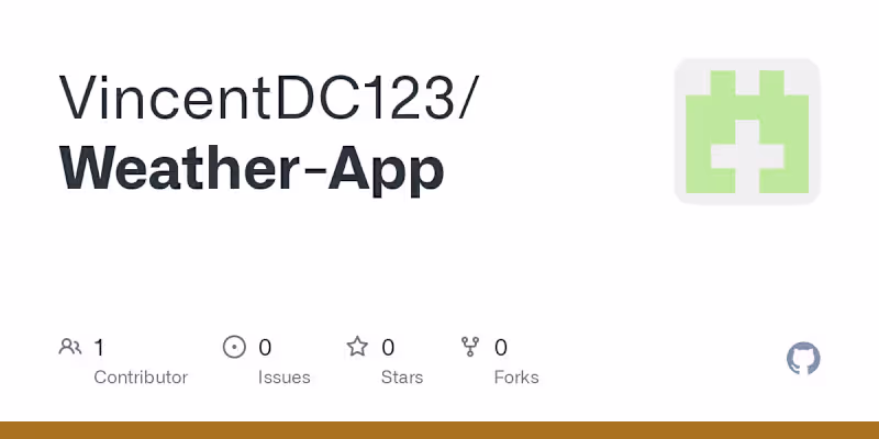 Cover image for GitHub - VincentDC123/Weather-App