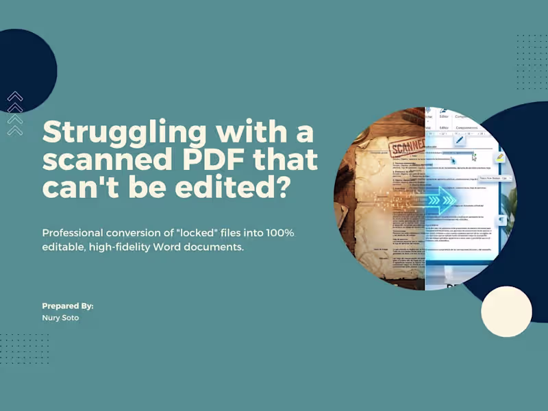 Cover image for High-Fidelity Document Conversion: Scanned PDF