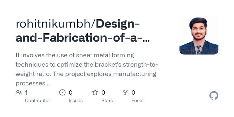 Cover image for Design and Fabrication of a Sheet Metal Bracket