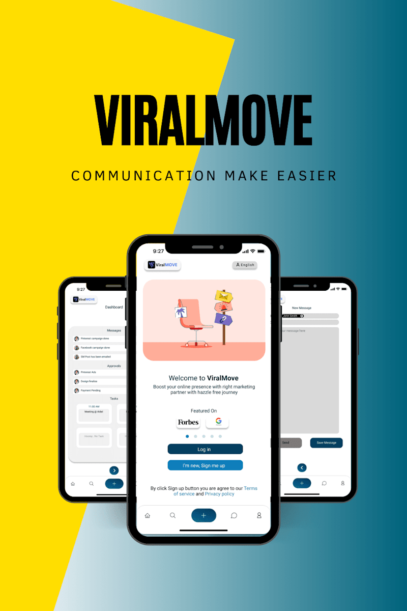 Cover image for UI UX Design using Figma | ViralMove - DMA in Real Estate 🎯📢