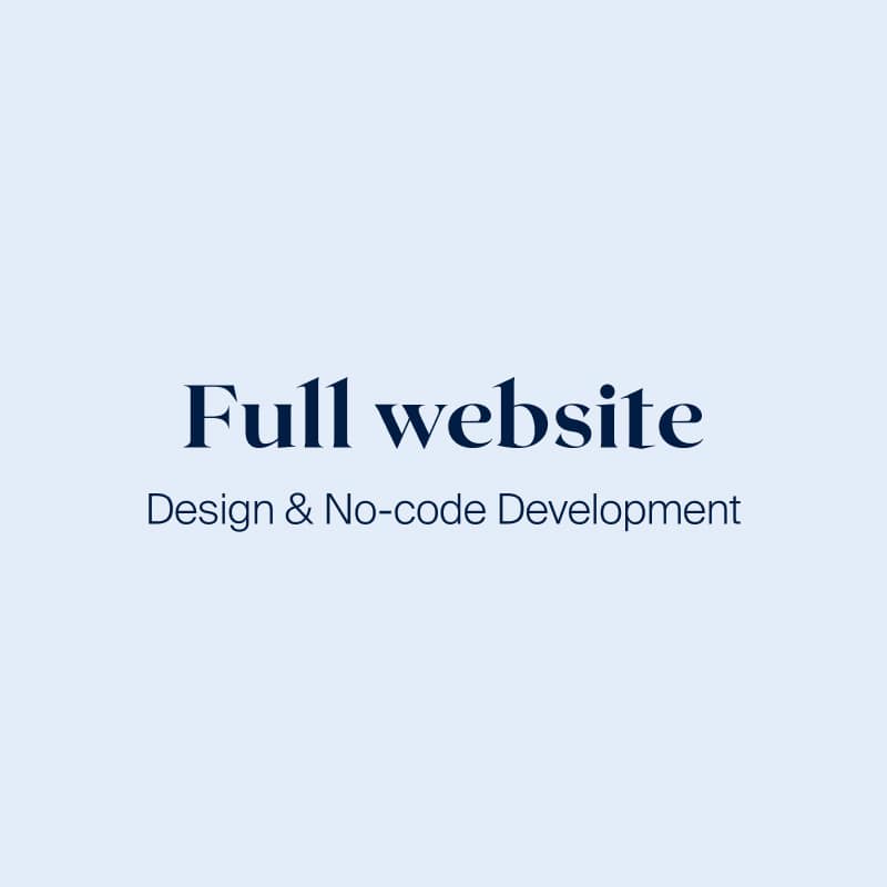 Cover image for Full Website – Design & No-code Development