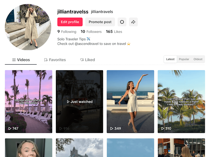 Cover image for Discover Ascend Travel - @jilliantravelss