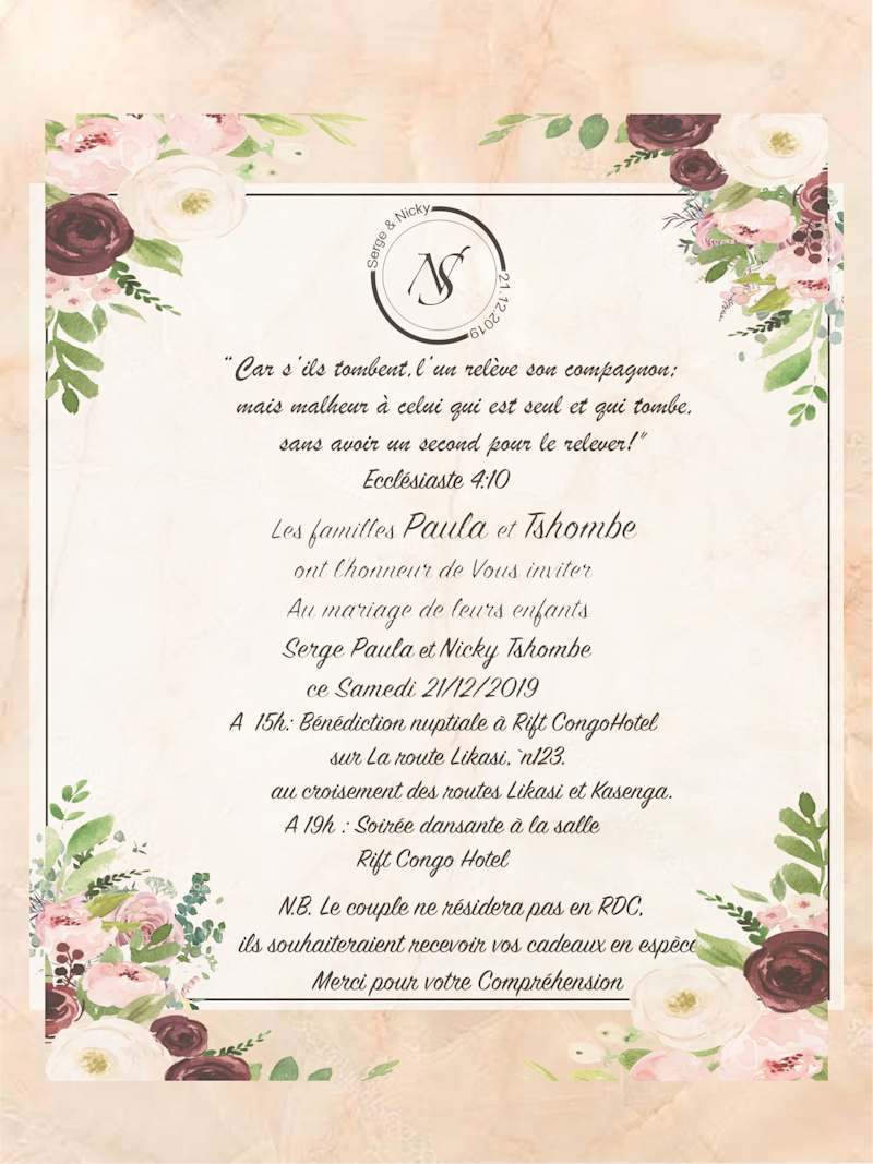 Cover image for wedding invitation
