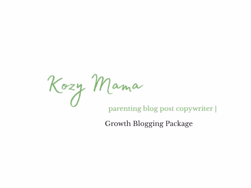 Cover image for Growth Blogging Package