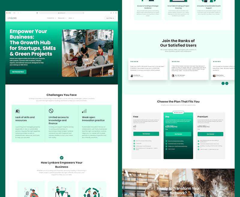 Cover image for Business Ecosystem Landing Page UI